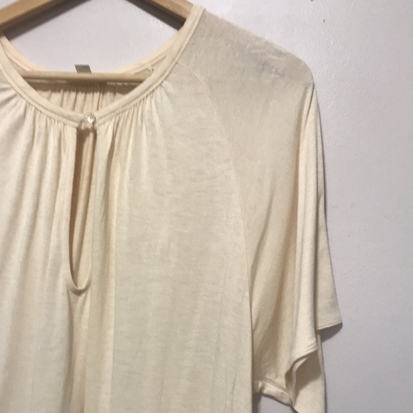 Aritzia Wilfred peach oversized keyhole front short sleeve shirt S - Picture 2 of 9